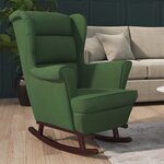 Rocking Chair Contemporain Bourbon Velours Sapin