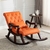 Rocking Chair Deluxe en Cuir | Big London Orange Citrouille
