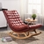Rocking Chair Babylone  | Cuir Rouge
