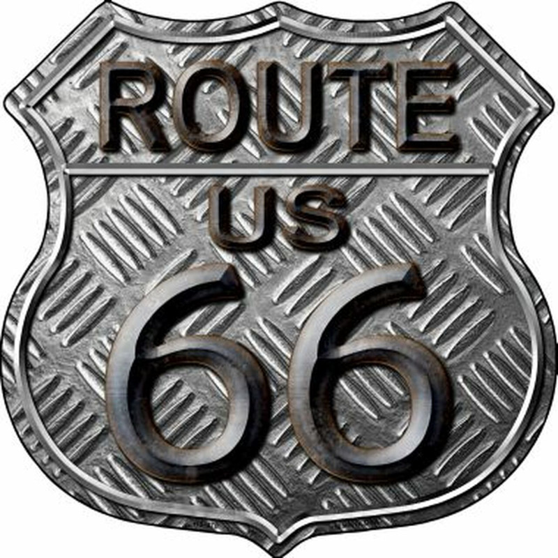 HS-478_plaque_décorative_métal_route-66_ bouclier_america_highway_usa