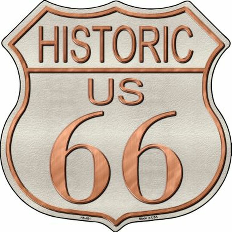 HS-481_plaque_décorative_métal_route-66_ bouclier_america_highway_usa