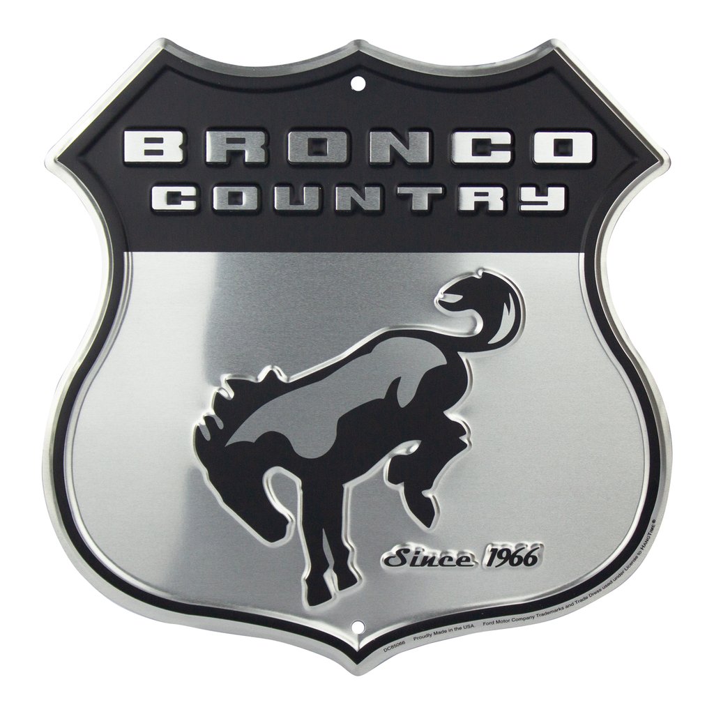 Bouclier Highway métallique 29 x 29 cm Ford Bronco Since 1966 FORD MOTOR COMPANY