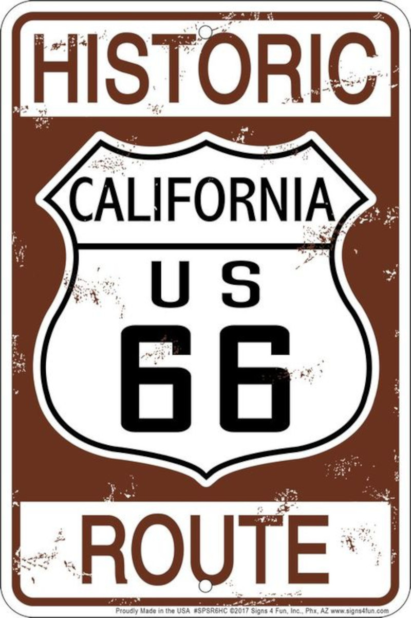 Plaque métal format Parking 30 x 20 cm Reproduction Panneau Historic California Route 66