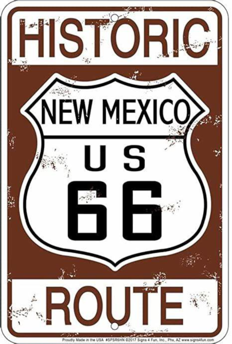 Plaque métal format Parking 30 x 20 cm Reproduction Panneau Historic New Mexico Route 66
