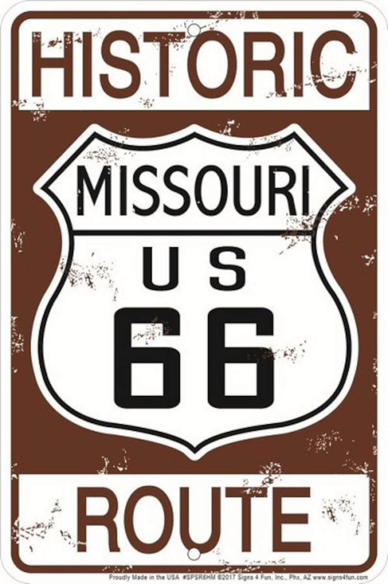 Plaque métal format Parking 30 x 20 cm Reproduction Panneau Historic Missouri Route 66