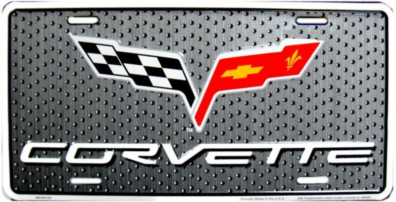 Plaque Auto Décorative métal 30 x 15 cm CORVETTE