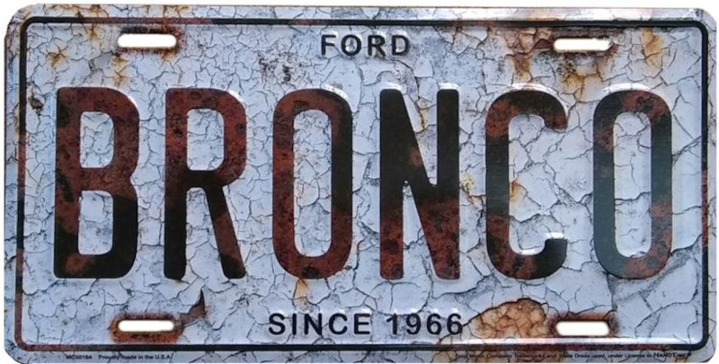 Plaque Auto Décorative métal 30 x 15 cm Ford Bronco Since 1966