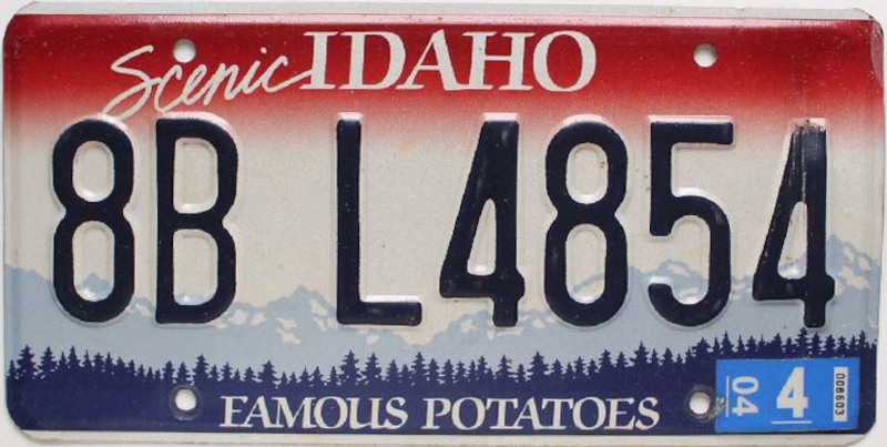 IDAHO Plaque Authentique d\'immatriculation US 30 x 15 cm dénommée US License Plate IDAHO Scenic 1998-2007