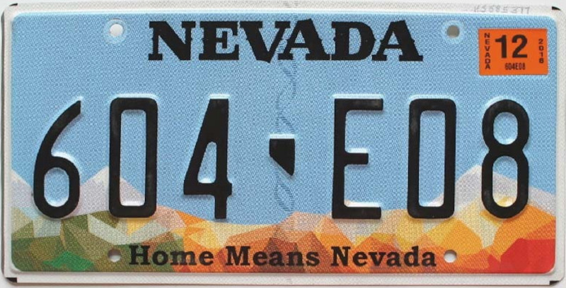 NEVADA Plaque Authentique d\'immatriculation US 30 x 15 cm dénommée US License Plate NEVADA Home Means Nevada 2017 et +