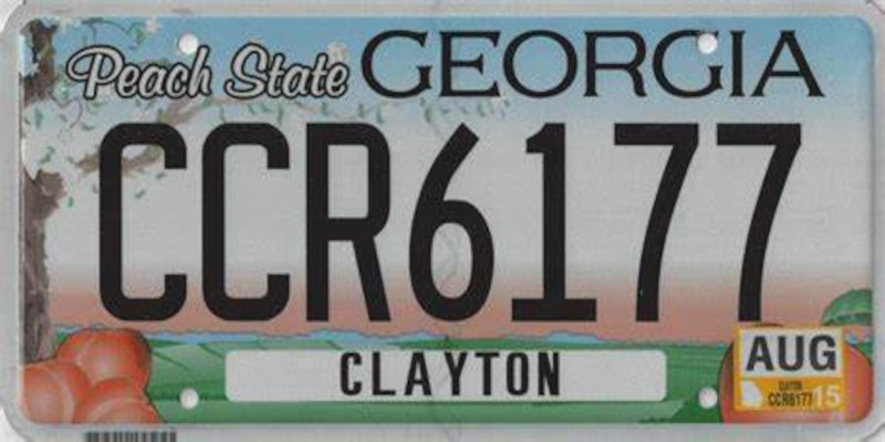 GEORGIE Plaque Authentique d\'immatriculation US 30 x 15 cm dénommée US License Plate GEORGIA Peach State 2012 et +