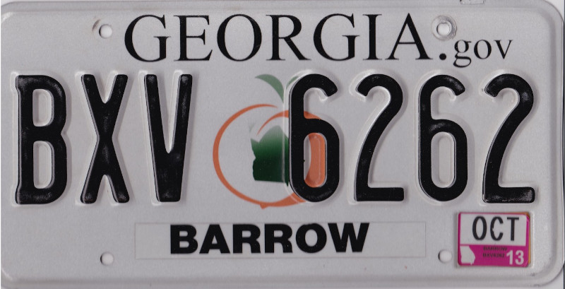 Georgia-plaque-automobile-authentique-americaine-2011