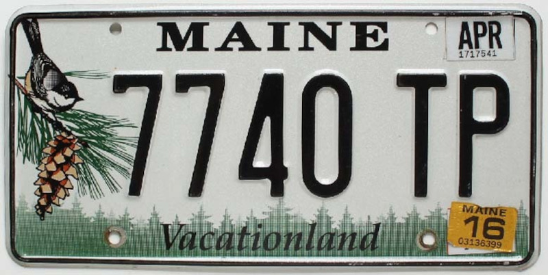 MAINE Plaque Authentique d\'immatriculation US 30 x 15 cm dénommée US License Plate MAINE Vacation Land 1999 et +