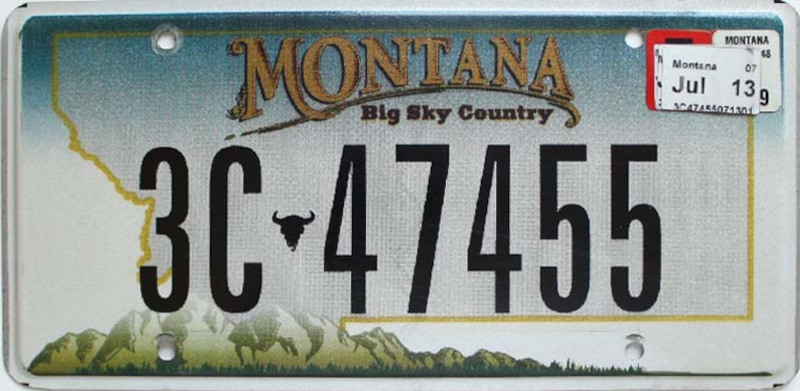 MONTANA Plaque Authentique d\'immatriculation US 30 x 15 cm dénommée US License Plate MONTANA Big Sky Country