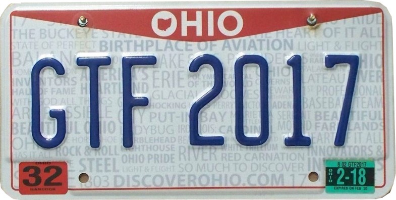 OHIO Plaque Authentique d\'immatriculation US 30 x 15 cm dénommée US License Plate OHIO Pride 2013 et +