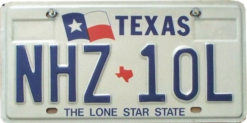 TX Plaque Authentique d\'immatriculation 30 x 15 cm dénommée US License Plate Etat du TEXAS 1993-1997