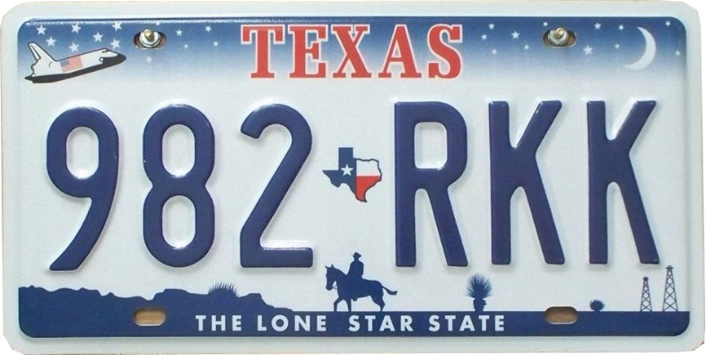TX Plaque Authentique d\'immatriculation 30 x 15 cm dénommée US License Plate Etat du TEXAS 2005-2008