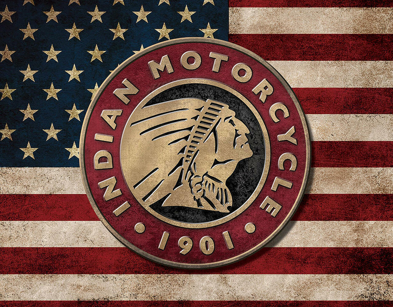 Plaque métallique format 41 x 32 cm INDIAN MOTORCYCLE Since 1901