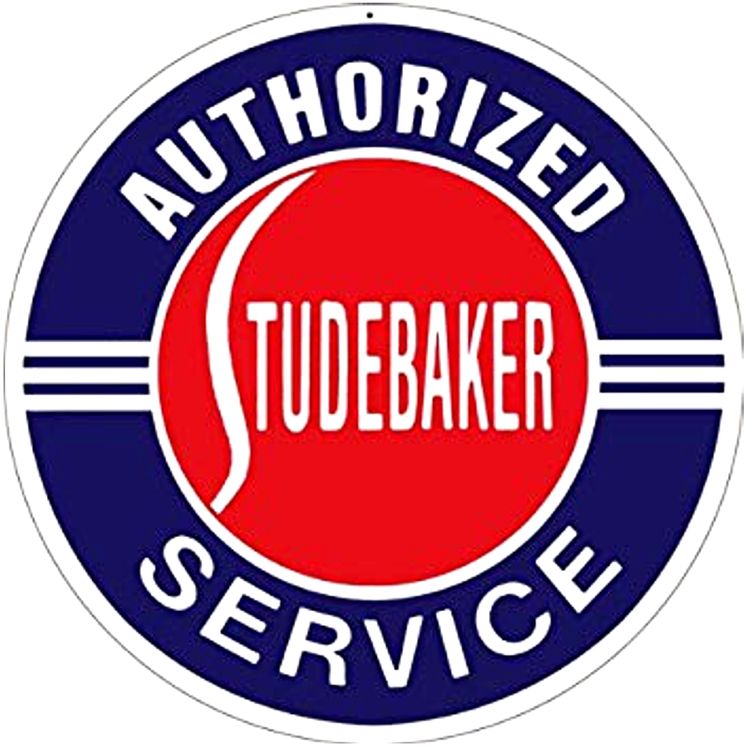 Plaque métallique Circulaire D60 cm XXL Authorized Service Studebaker Taille XXL