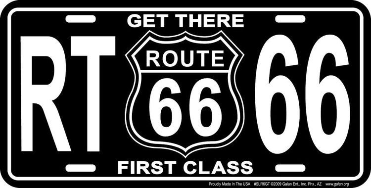 Plaque Auto Décorative métal 30 x 15 cm First Class Route 66