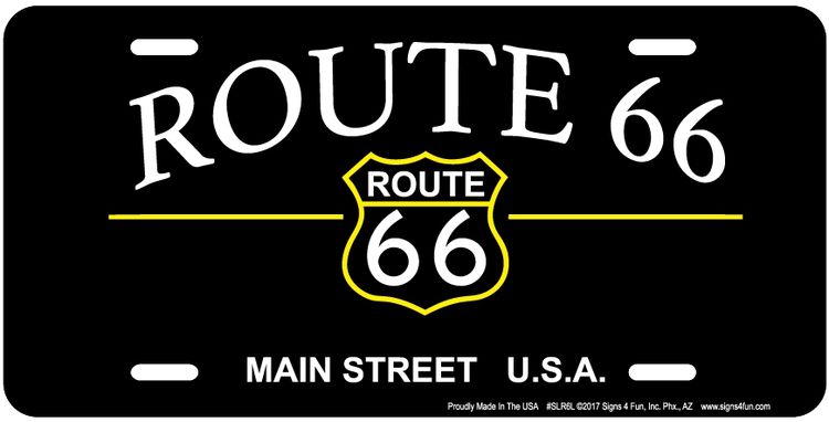 Plaque Auto Décorative métal 30 x 15 cm Main Street USA Route 66