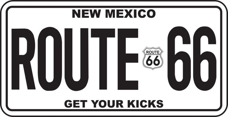 Plaque Auto Décorative métal 30 x 15 cm New Mexico Get your Kicks Route 66
