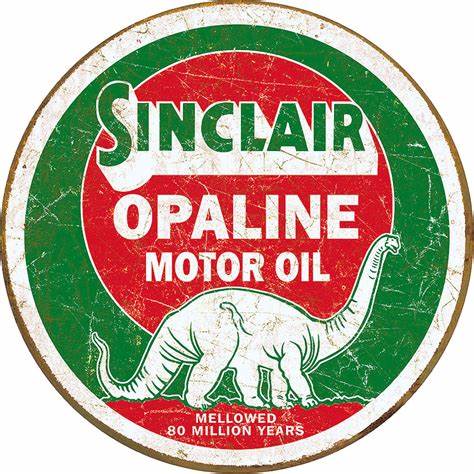 Plaque métallique Circulaire D30 cm Sinclair Opaline Motor Oil