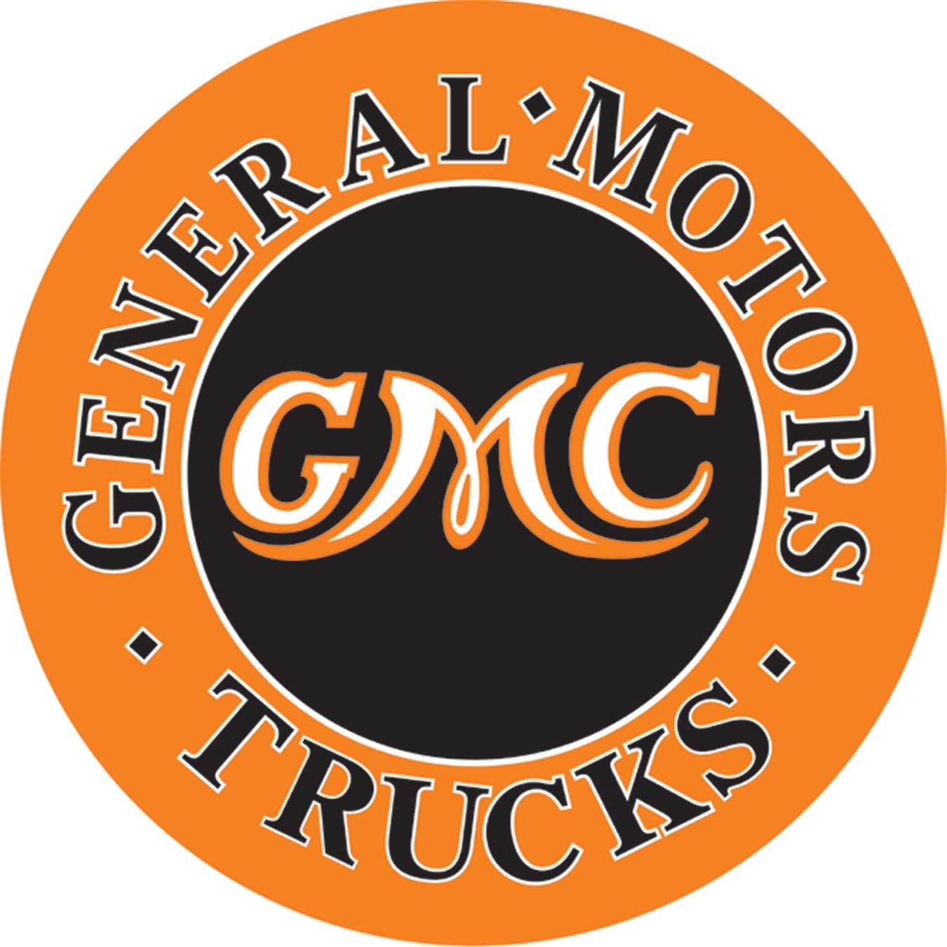 Plaque métallique Circulaire D30 cm Truck GMC GENERAL MOTOR