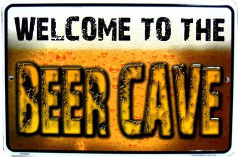 Plaque métallique 30 x 20 cm Welcome to the Beer Cave