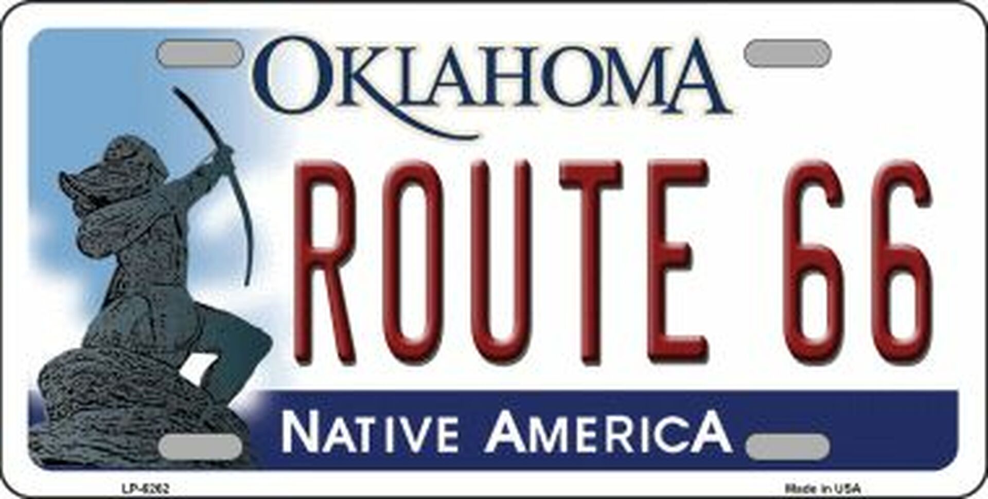 Plaque Auto Décorative métal 30 x 15 cm Oklahoma Route 66