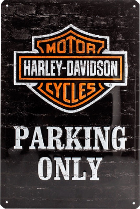 Plaque métallique 30 x 20 cm Vintage* Parking Only HARLEY DAVIDSON