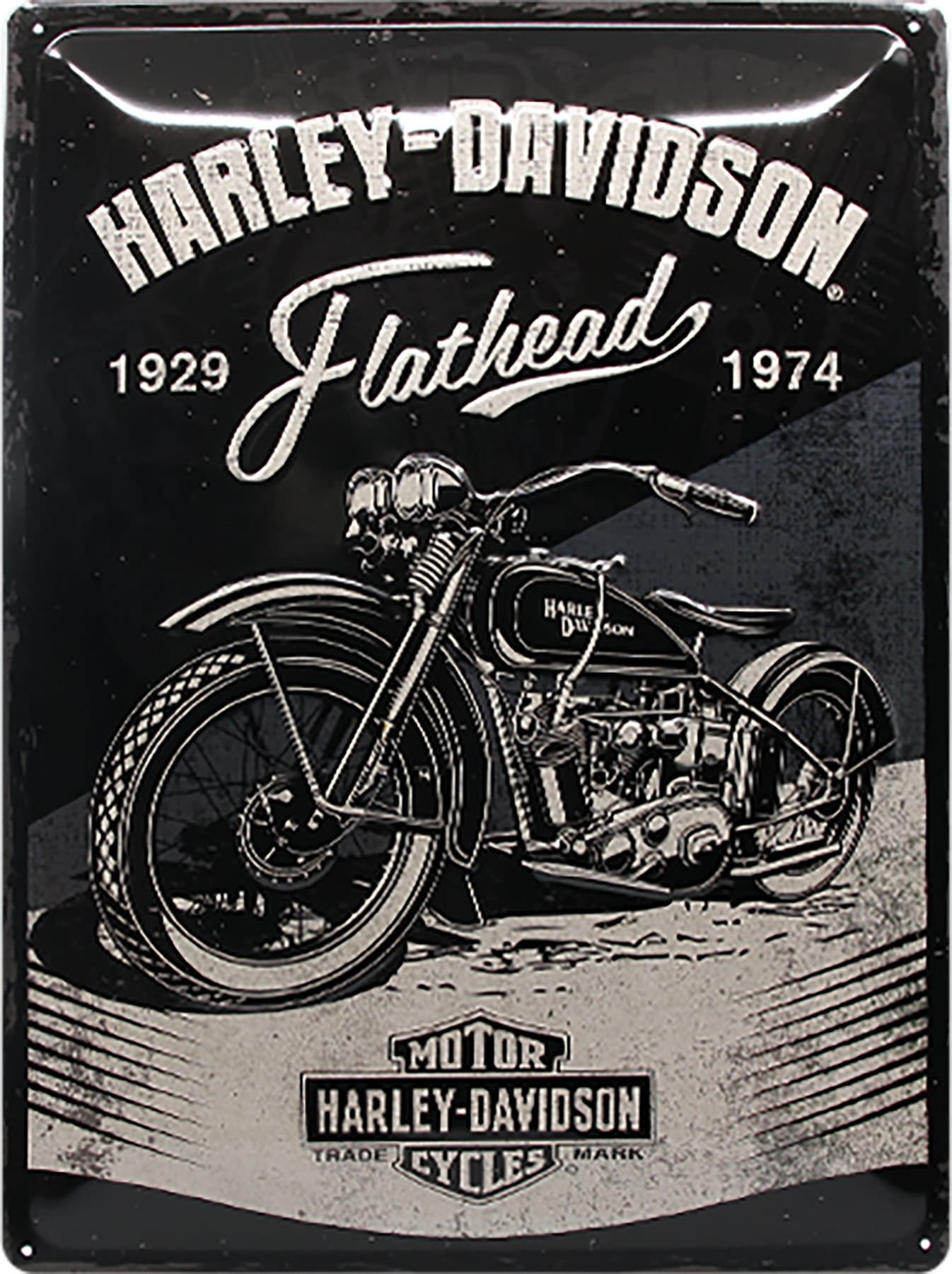 Plaque métallique 40 x 30 cm Vintage* Black Flathead HARLEY DAVIDSON