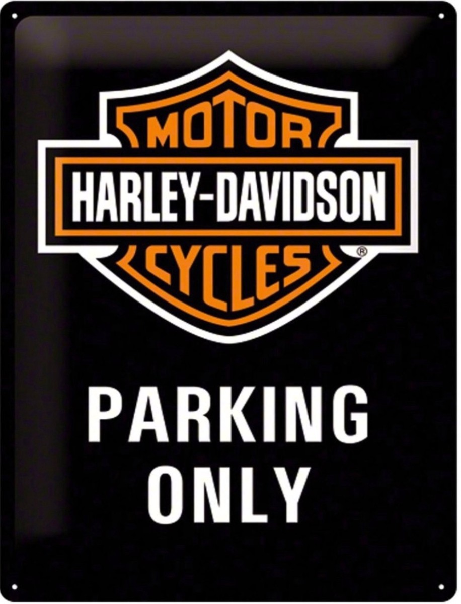 Plaque métallique 40 x 30 cm Vintage* Parking Only HARLEY DAVIDSON