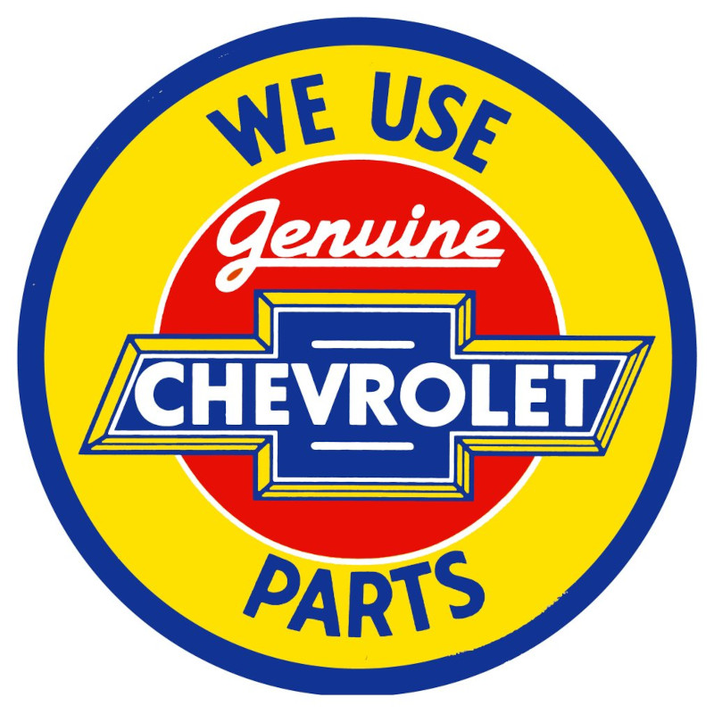 Plaque métallique Circulaire D30 cm Genuine we use parts Chevrolet