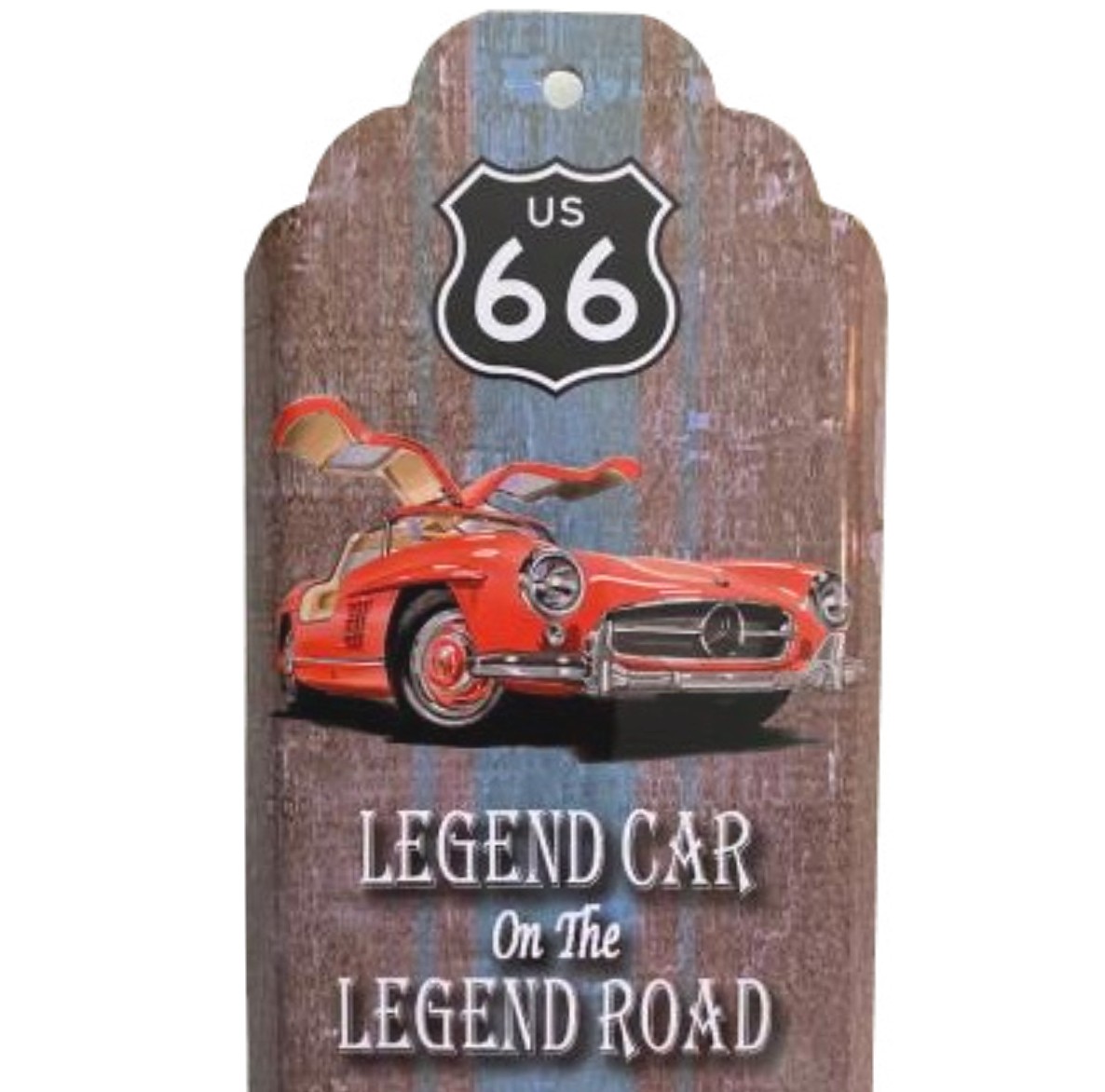 I&amp;S-6604THb-Thermometre-mural-décoration-legend-car-mercedes-legend-Route-66-retro-vintage