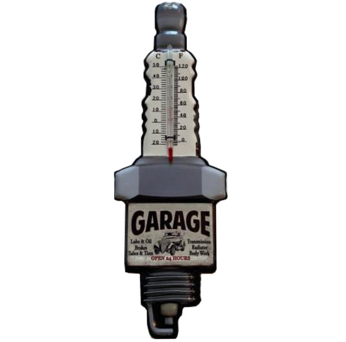 Thermomètre métallique 39 x 13 cm Garage Car Bougie XXL