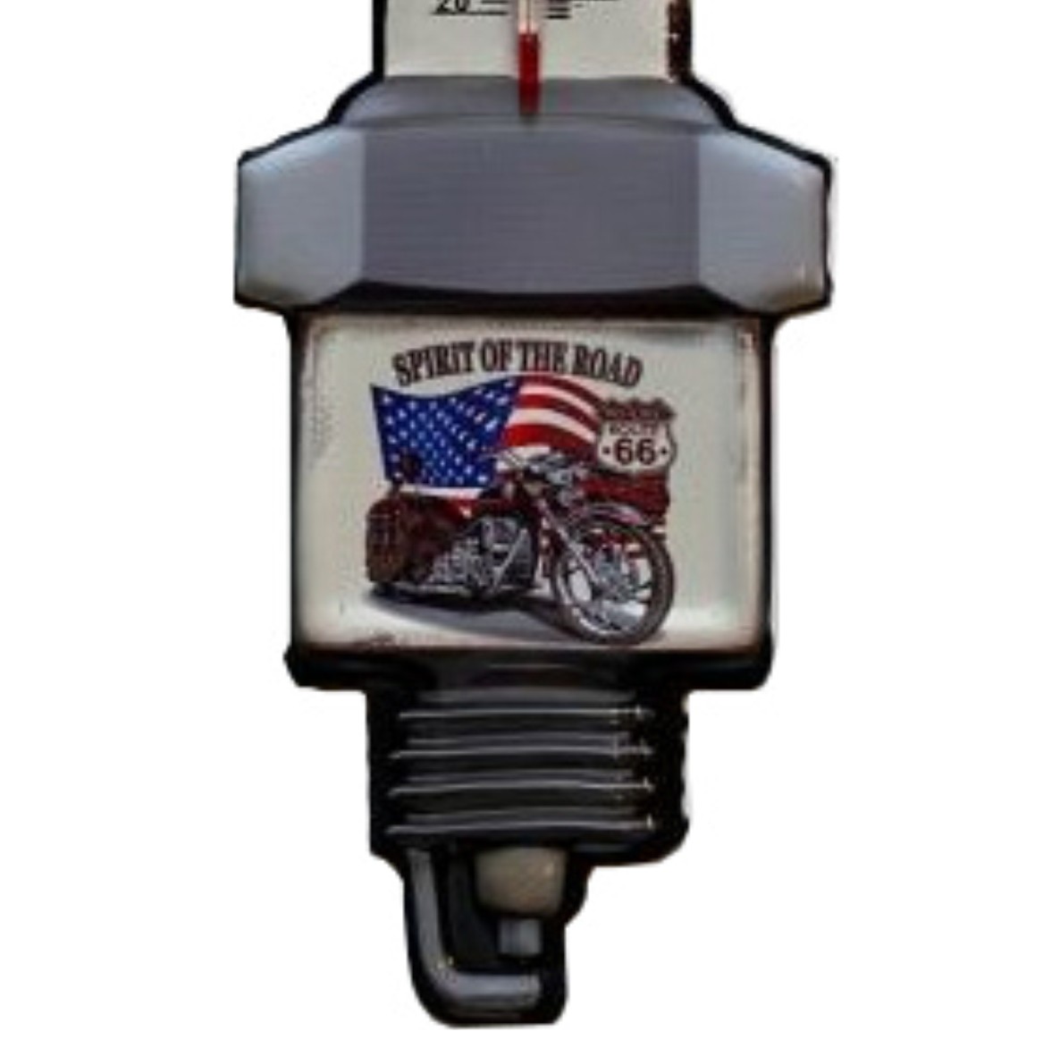 I&amp;S-TH-DXK02a-Thermometre-XXL-metal-vintage-décorative-retro-route-66-biker