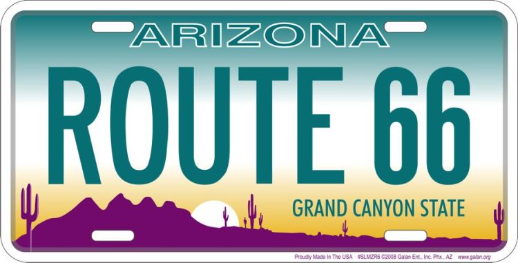 Plaque Auto Décorative métal 30 x 15 cm Grand Canyon Arizona Route 66