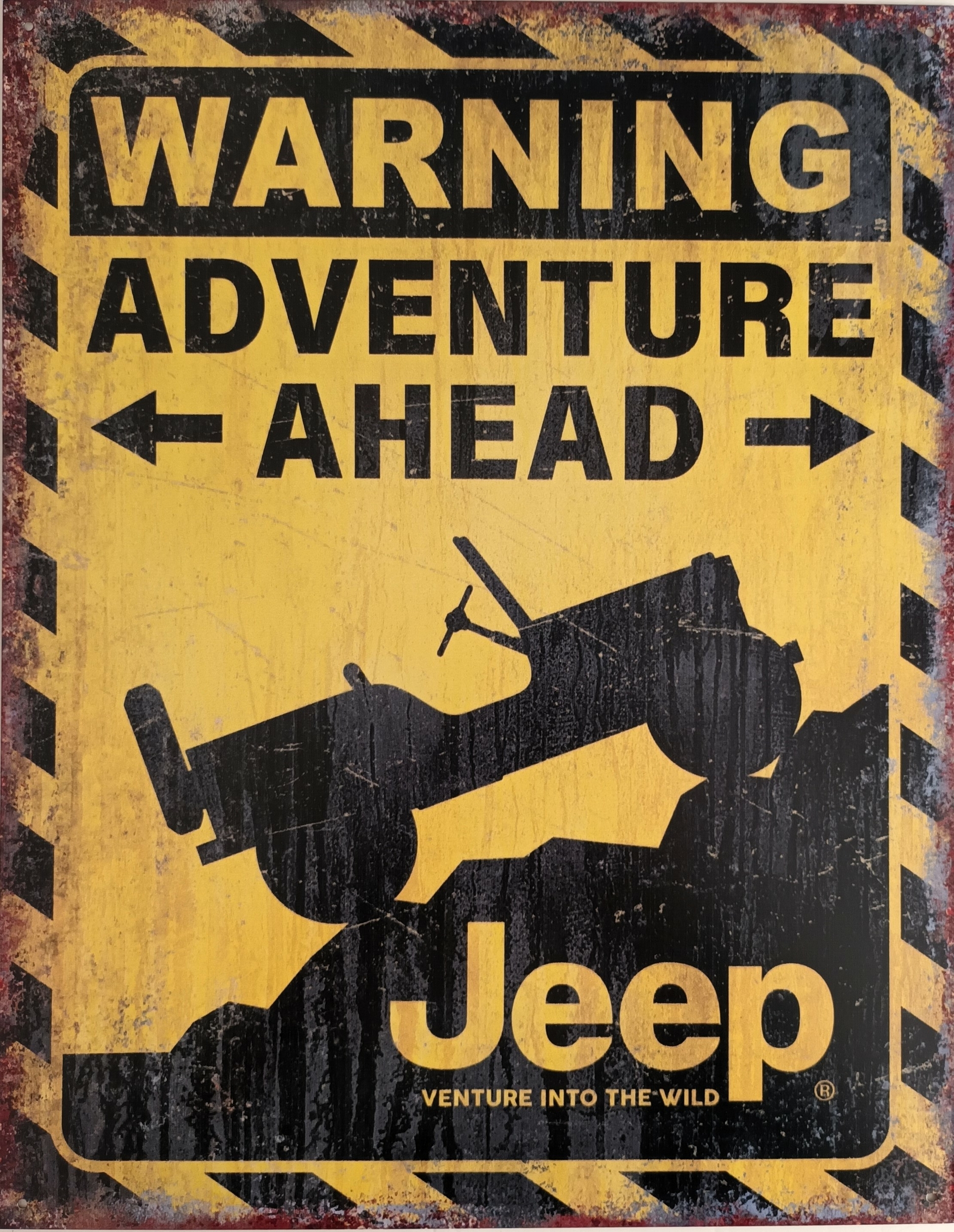 plaque metal americaine jeep adventure