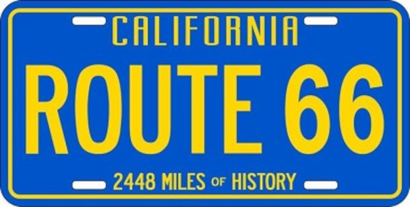 Plaque Auto Décorative métal 30 x 15 cm California 2448 miles ROUTE 66