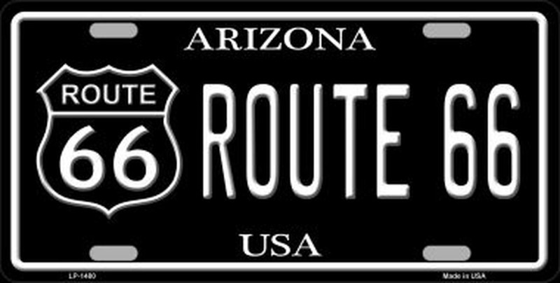 Plaque Auto Décorative métal 30 x 15 cm ARIZONA ROUTE 66