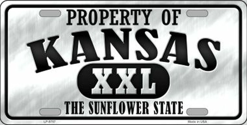 Plaque Auto Licence métal 30 x 15 cm KANSAS The Sunflower State