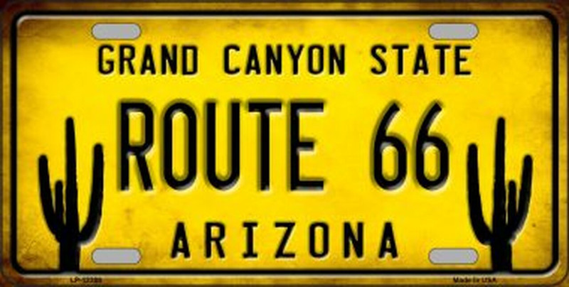 Plaque Auto Décorative métal 30 x 15 cm ARIZONA Grand Canyon State Route 66