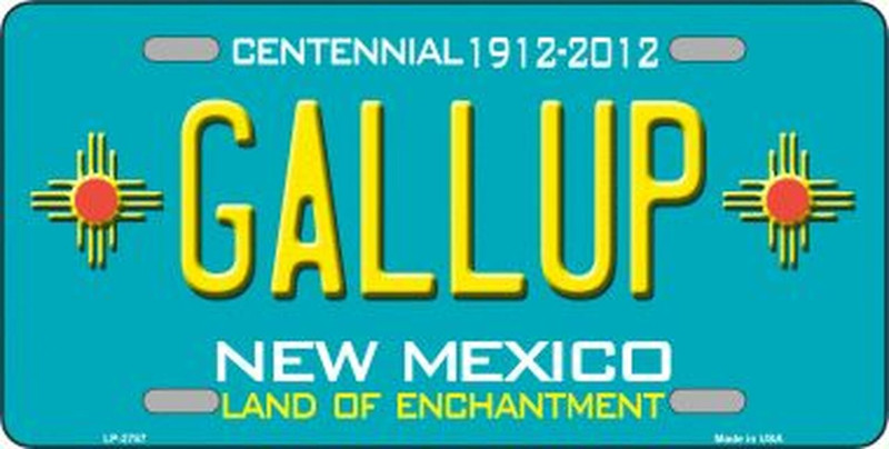 Plaque Auto Décorative métal 30 x 15 cm NEW MEXICO Centennial 1912-2012 Gallup