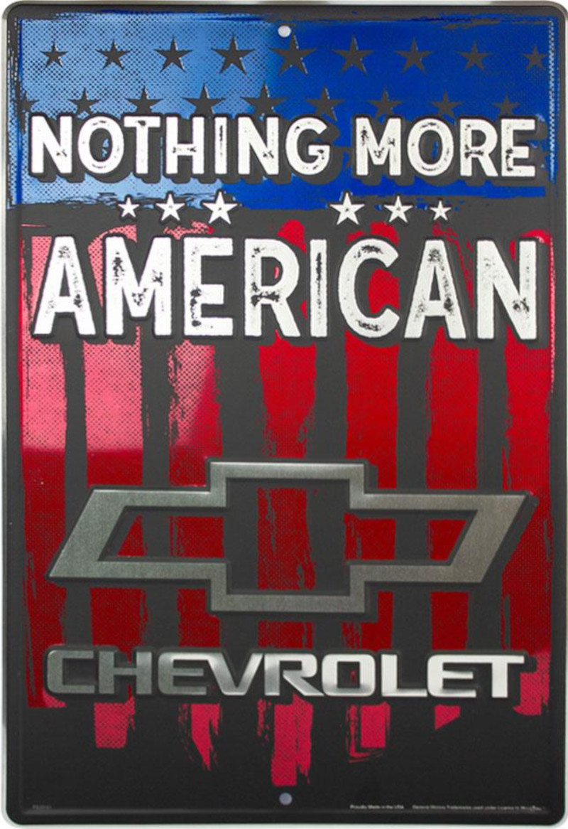 Plaque métal format Parking 46 x 30 cm Nothing more American CHEVROLET