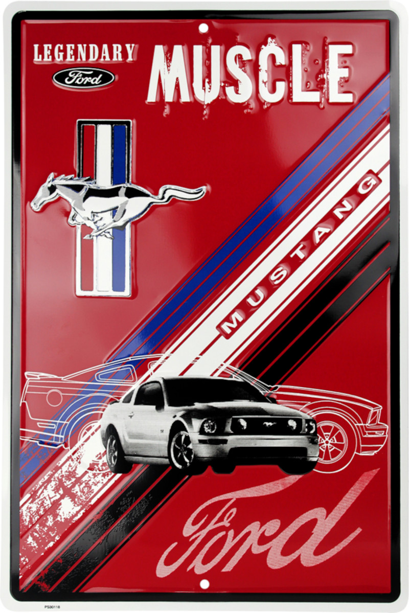 Plaque métal format Parking 46 x 30 cm FORD Legendary Muscle Mustang