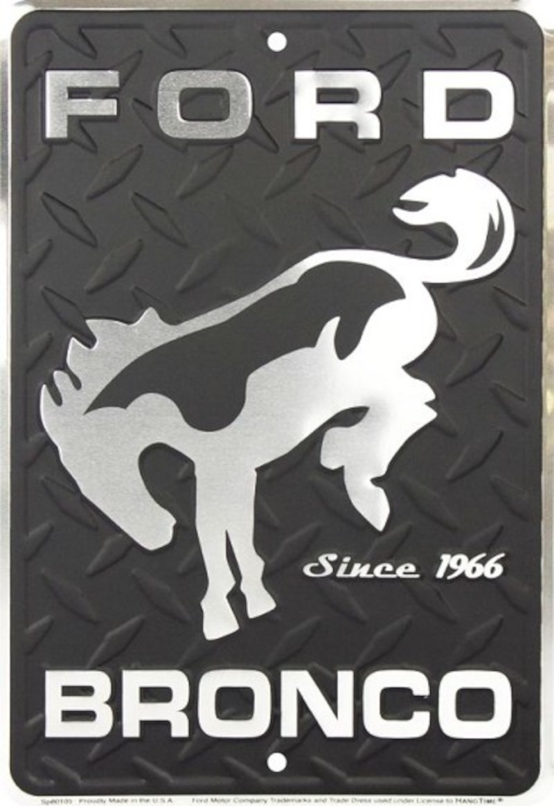 Plaque métallique format 30 x 20 cm Ford Bronco Since 1966