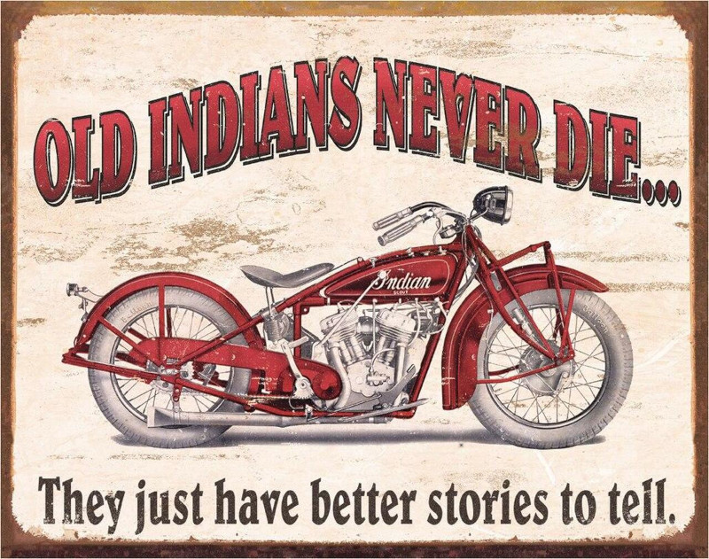 Plaque métallique format 41 x 32 cm Reproduction Affiche Better Stories INDIAN MOTORCYCLE Since 1901
