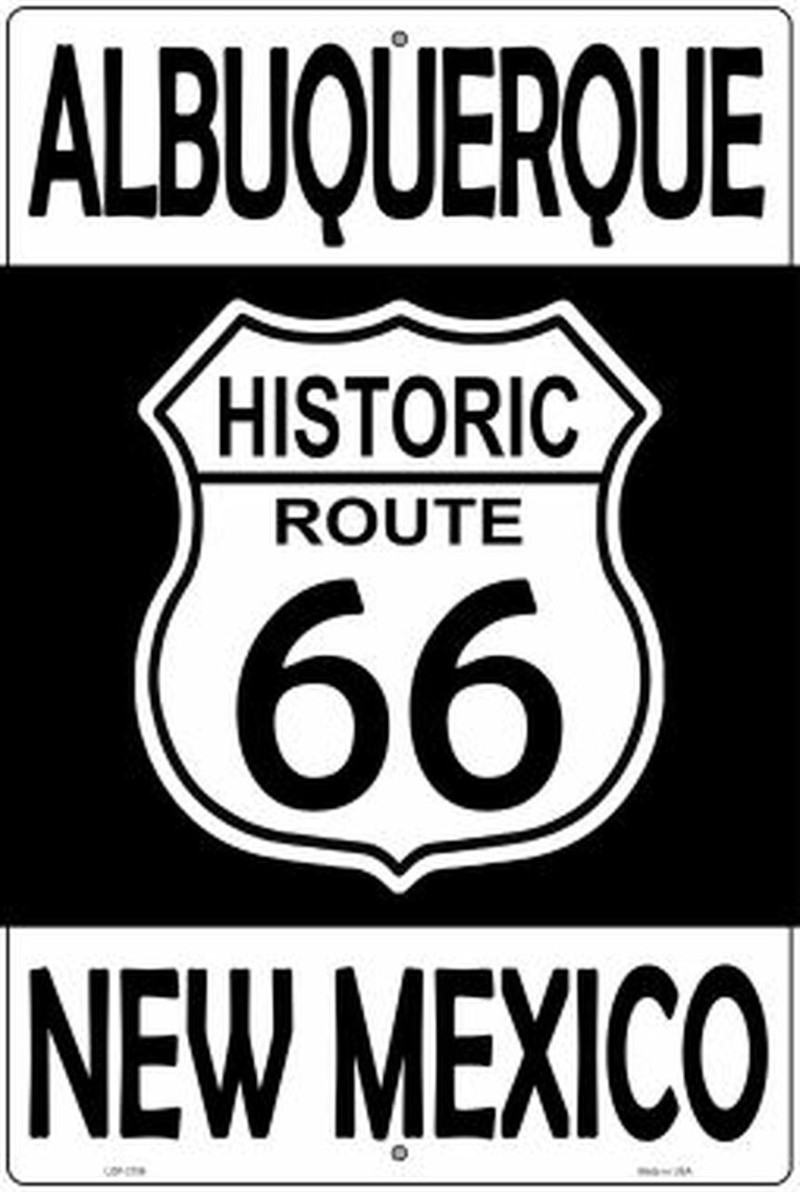 Plaque métal format Parking 45 x 30 cm ALBUQUERQUE New Mexico Historic Route 66