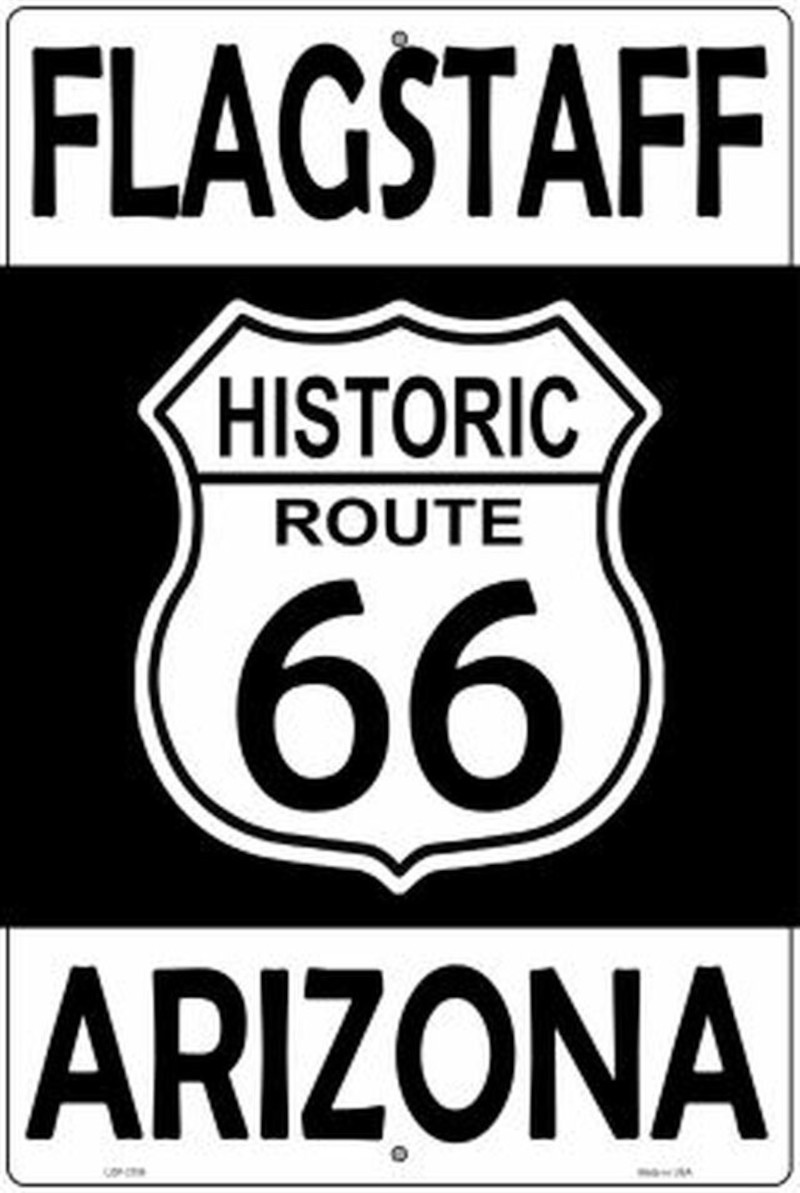 Plaque métal format Parking 45 x 30 cm FLAGSTAFF Arizona Historic Route 66