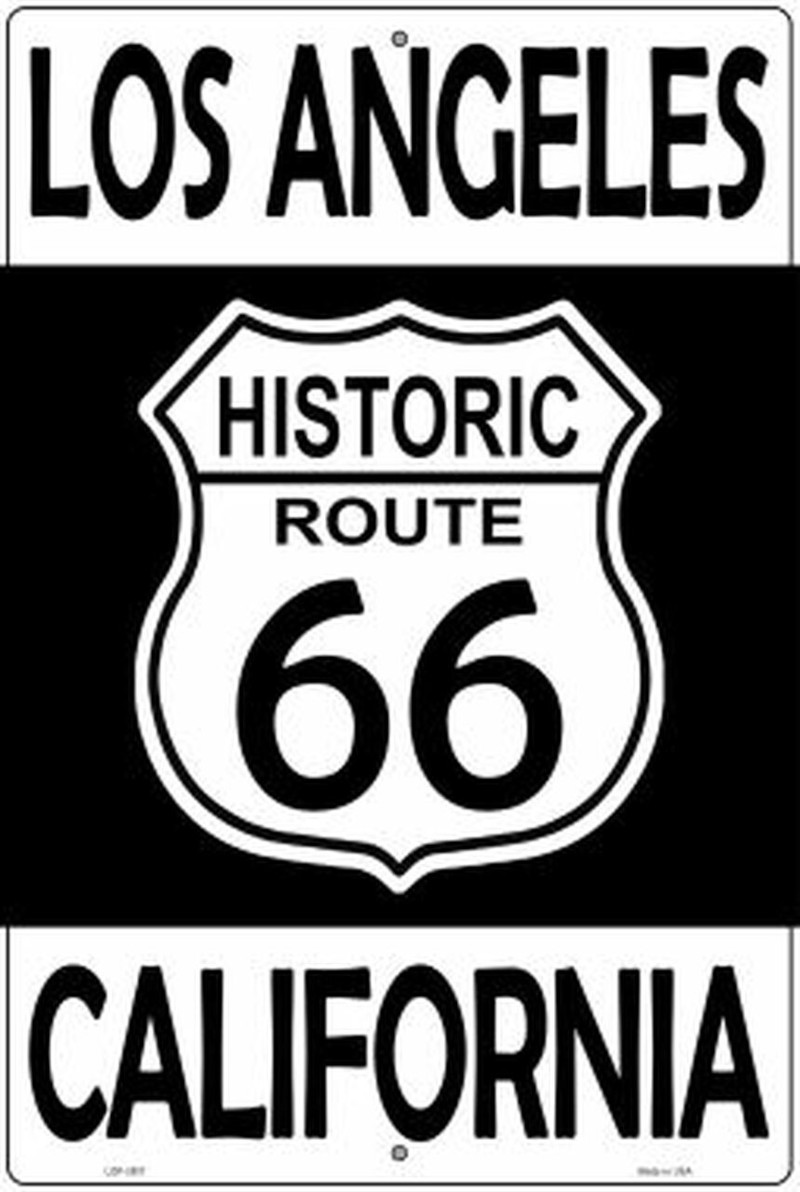 Plaque métal format Parking 45 x 30 cm LOS ANGELES Californie Historic Route 66